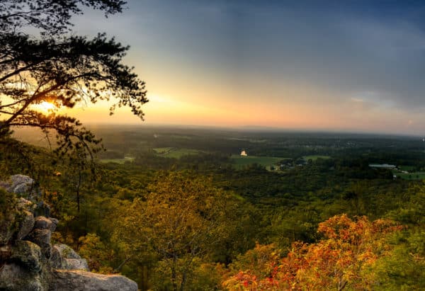 Sunset,Panorama,On,Sawnee,Mountain,In,Cumming,,Georgia