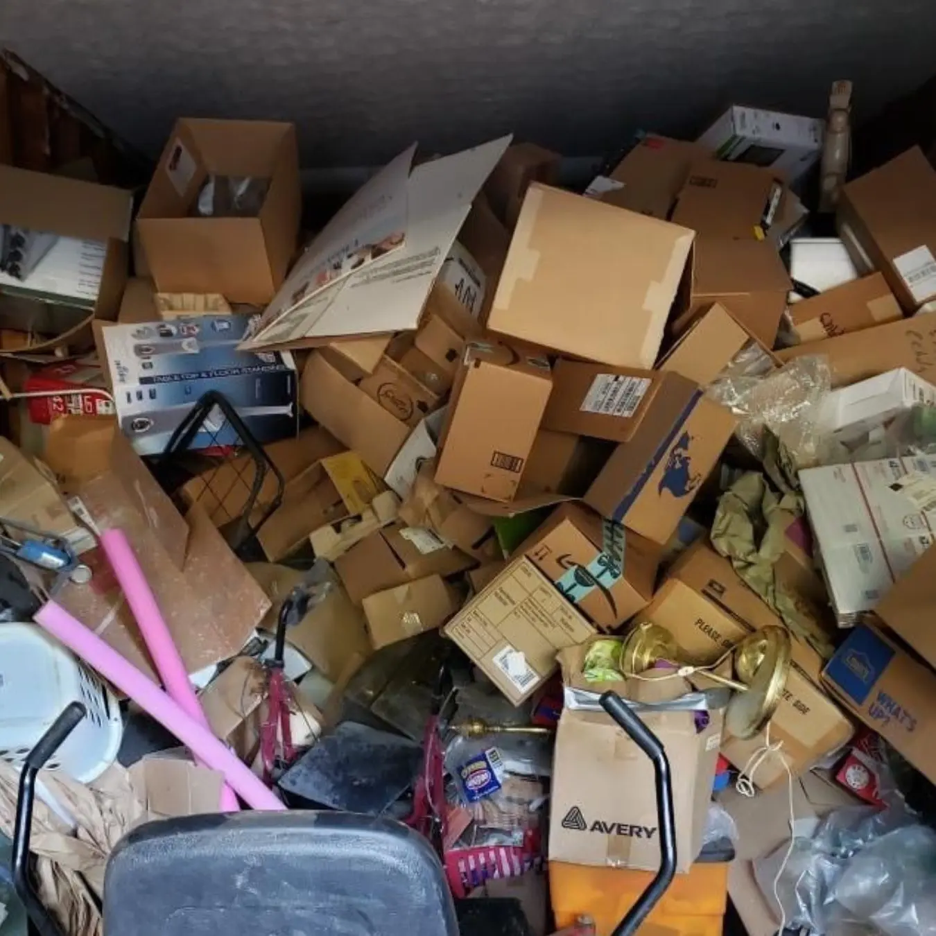 Pile of Junk and Cardboards